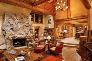 full view log cabin decor