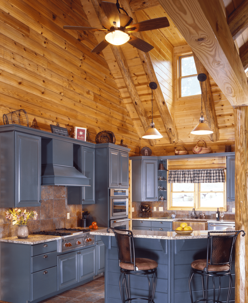 log cabin interior colors