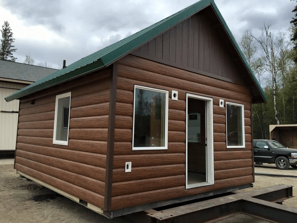 mobile homes that look like log cabins